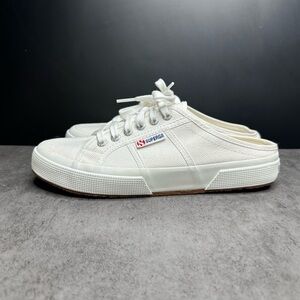 Superga 2402 Mule – Women’s EU 39.5 – White Canvas – Backless Slip-On